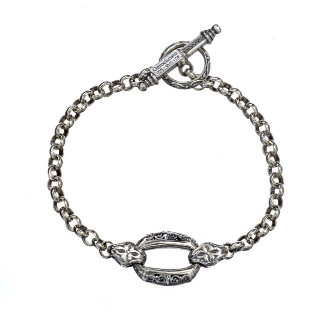 Garden Shadows Medium Link bracelet in Sterling Silver
