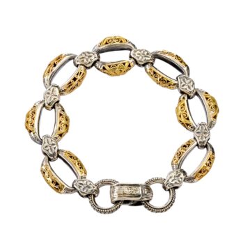 Garden Shadows medium Links Bracelet in 18K Gold and Sterling Silver
