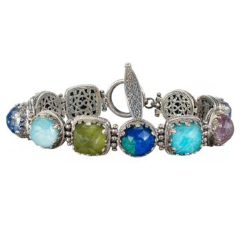 Aegean colors bracelet in Sterling Silver