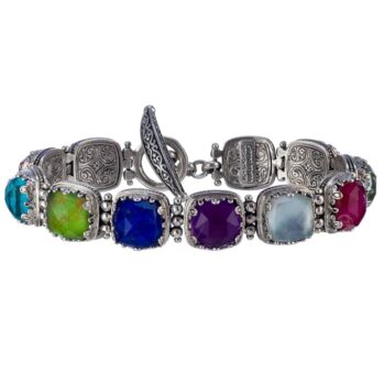 Aegean colors bracelet in Sterling Silver