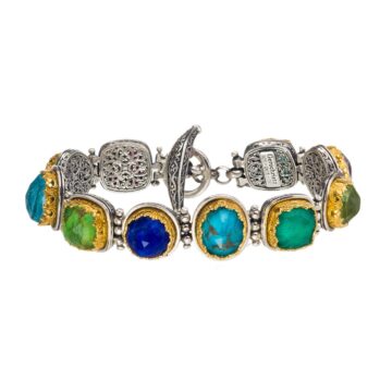 Iris bracelet in Sterling silver with Gold plated parts