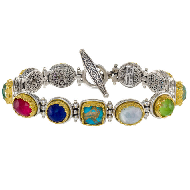 Iris bracelet in Sterling silver with Gold plated parts