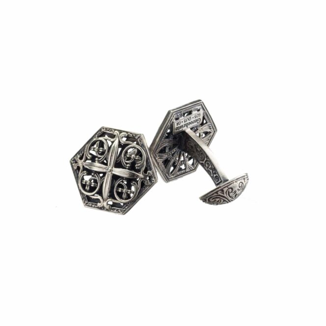 Byzantine cufflinks in Sterling Silver