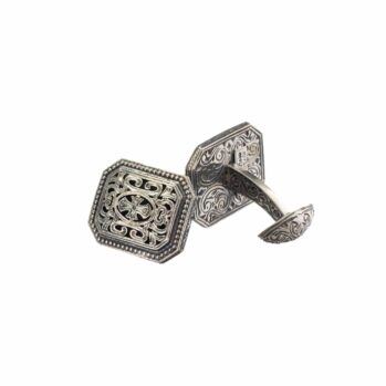 Byzantine style cufflinks in Sterling Silver