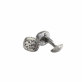 Garden Shadows Cushion Shape cufflinks in Sterling Silver