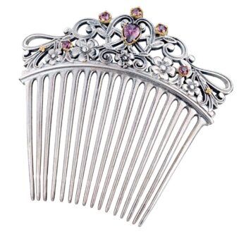 Harmony comb in sterling silver with details in 18K Gold