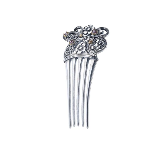 Harmony comb in sterling silver with details in 18K Gold - Image 2