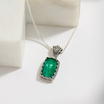 Aegean colors Pendant in Sterling Silver with Doublet Gemstone