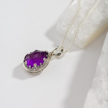 Aegean colors medium Teardrop Pendant in Sterling Silver