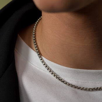 Box chain in sterling silver 3.7mm
