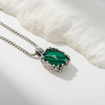 Cyclamin Pendant in Sterling Silver with Doublet Gemstone