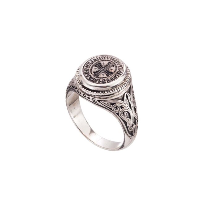 Signet cross ring in Sterling Silver - Image 2