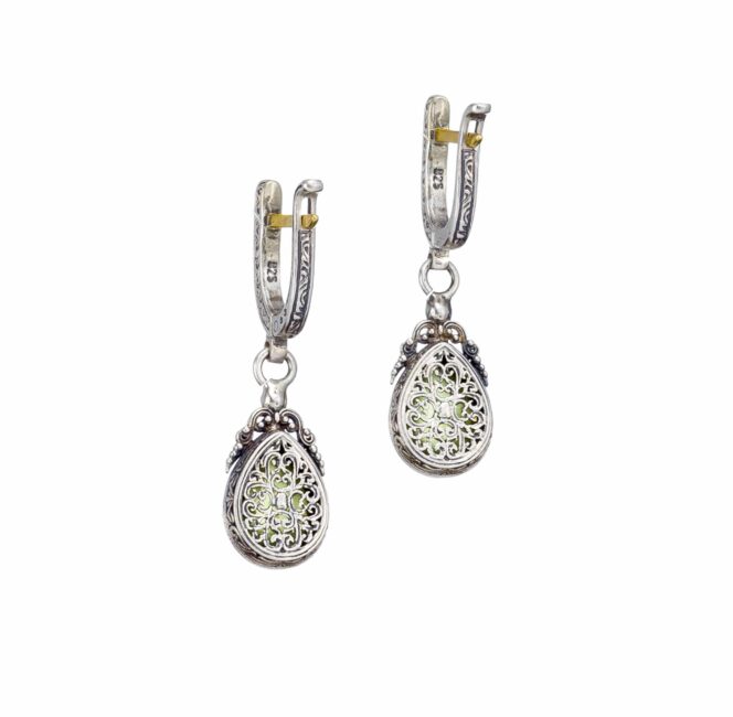 Iris earrings in Sterling Silver with Gold Plated Parts - Image 2