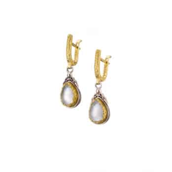 Iris earrings in Sterling Silver with Gold Plated Parts