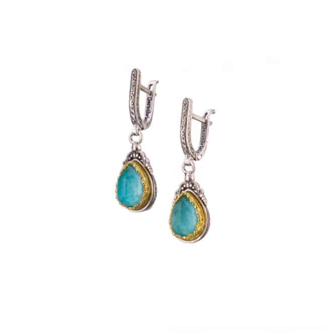 Iris earrings in Sterling Silver with Gold Plated Parts