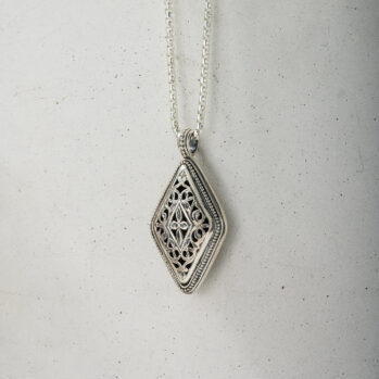 Garden Shadows Kite Pendant in Sterling Silver