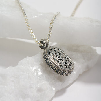 Garden Shadows Medium Pendant in Sterling Silver