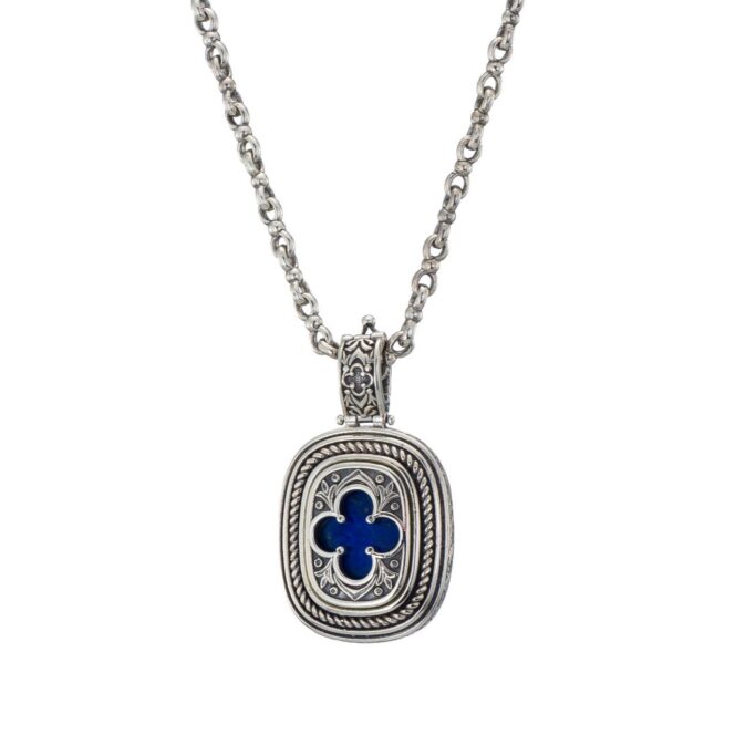 Odysseus Pendant in Sterling Silver with Semi Precious Stone - Image 3