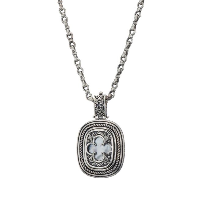 Odysseus Pendant in Sterling Silver with Semi Precious Stone - Image 4