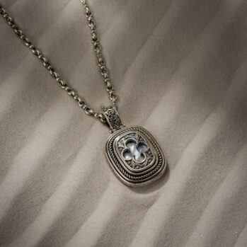 Odysseus Pendant in Sterling Silver with Semi Precious Stone