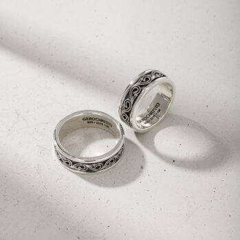 Kyma band ring in Sterling Silver