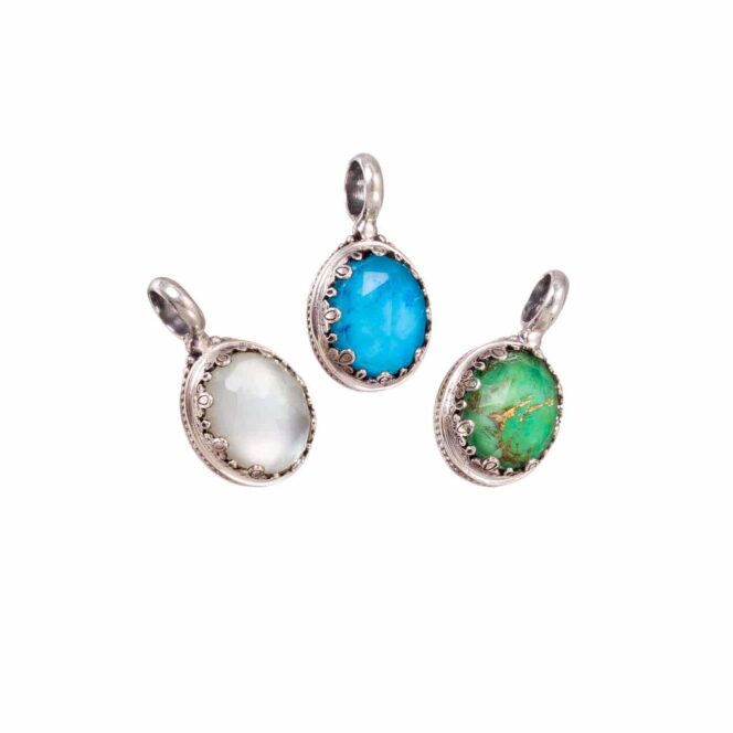Aegean colors pendant in Sterling Silver