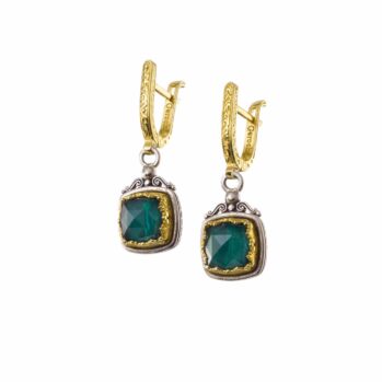 Iris earrings in Sterling Silver with Gold Plated Parts
