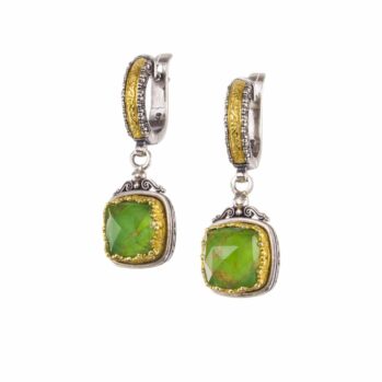 Iris earrings in Sterling Silver with Gold Plated Parts