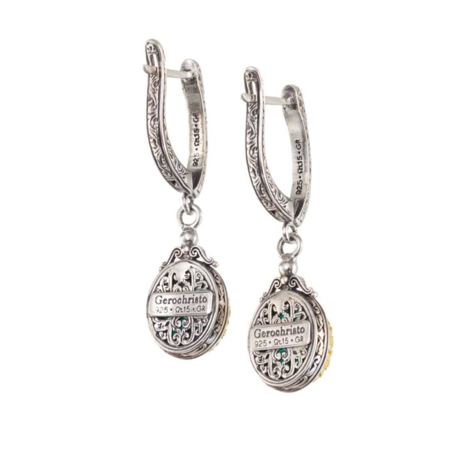 Iris earrings in Sterling Silver with Gold Plated Parts - Image 2
