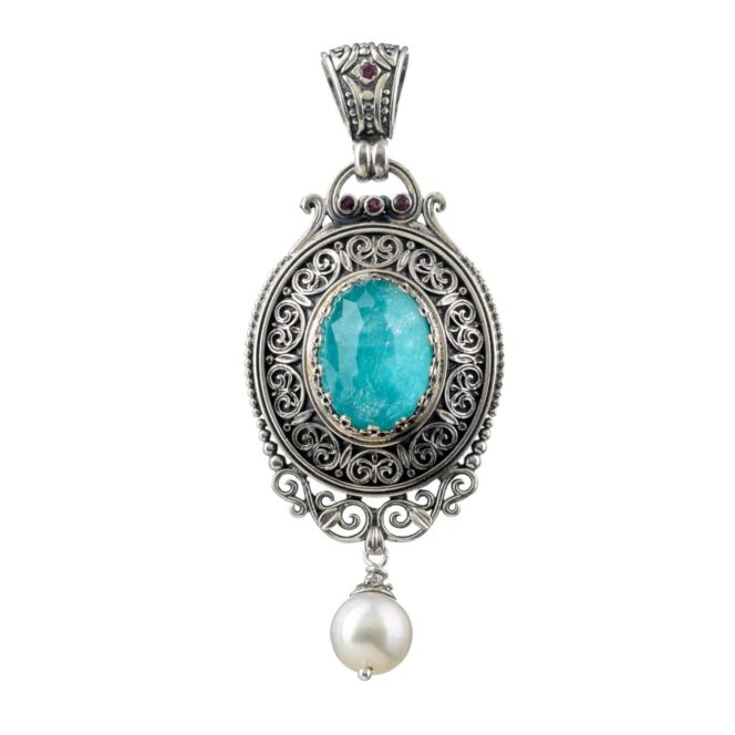 Aegean colors pendant in Sterling Silver