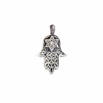 Hamsa hand of fatima with the star of David pendant