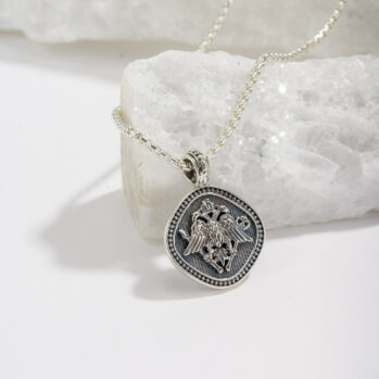 Double headed Eagle pendant in Sterling Silver