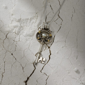 Key pendant in 18K Gold and Sterling Silver