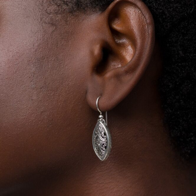 Mediterranean Marquise Earrings in Sterling Silver - Image 2