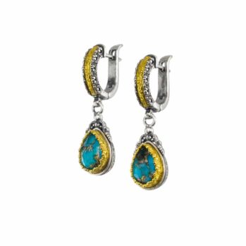 Iris earrings in Sterling Silver with Gold Plated Parts