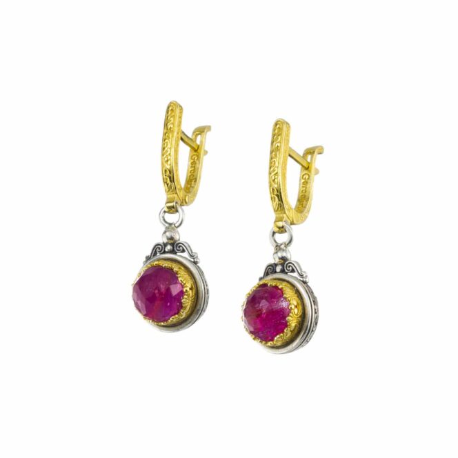 Iris earrings in Sterling Silver with Gold Plated Parts