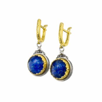 Iris earrings in Sterling Silver with Gold Plated Parts