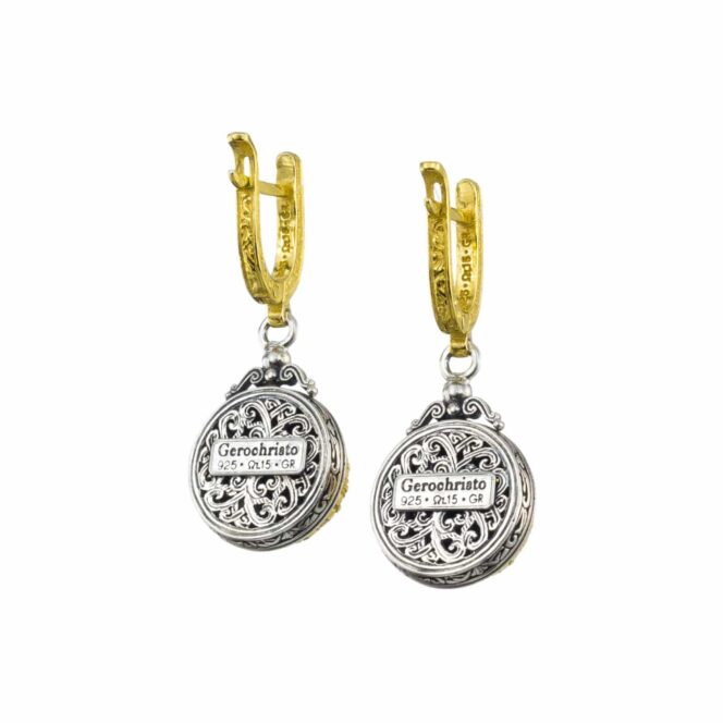 Iris earrings in Sterling Silver with Gold Plated Parts - Image 2