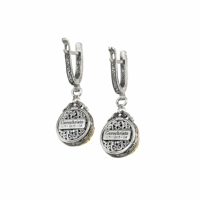 Iris earrings in Sterling Silver with Gold Plated Parts - Image 2