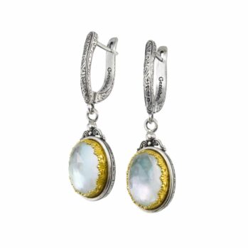 Iris earrings in Sterling Silver with Gold Plated Parts