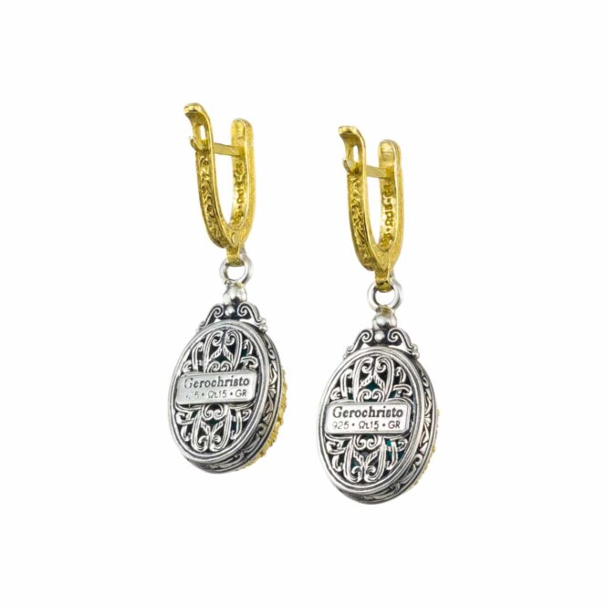 Iris earrings in Sterling Silver with Gold Plated Parts - Image 2