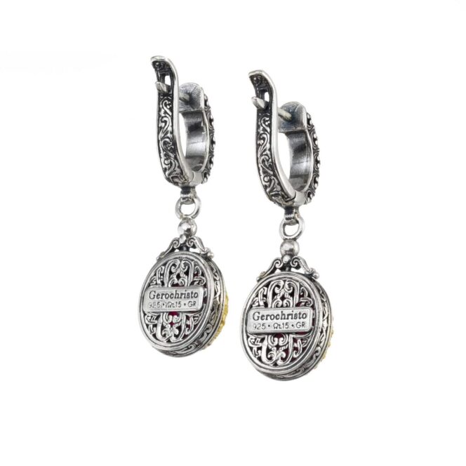 Iris earrings in Sterling Silver with Gold Plated Parts - Image 2