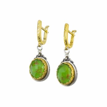 Iris earrings in Sterling Silver with Gold Plated Parts