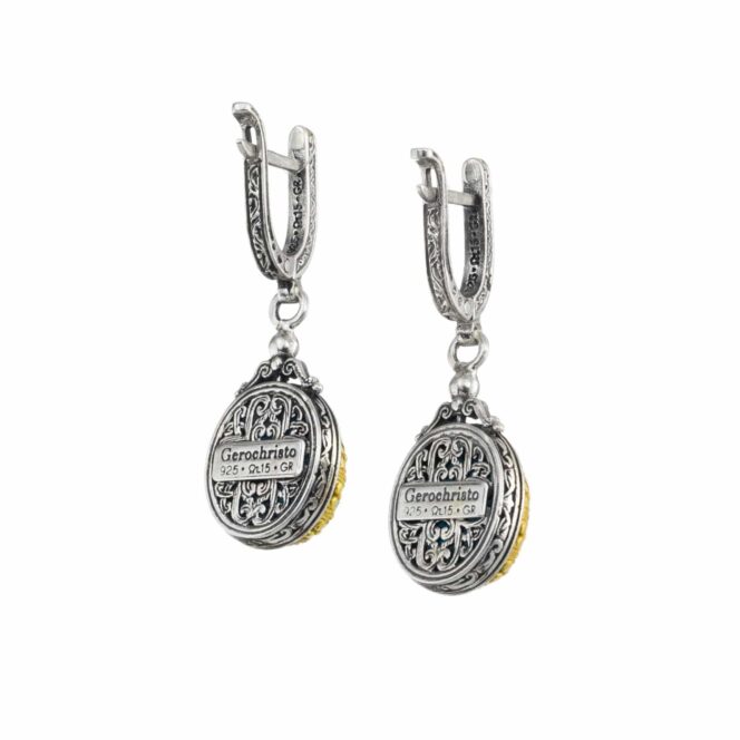 Iris earrings in Sterling Silver with Gold Plated Parts - Image 2