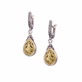 Mediterranean Drop Earrings in 18K Gold and Sterling Silver