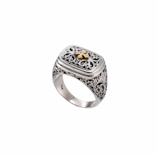 Mediterranean Ring in 18K Gold and Sterling Silver - Image 2