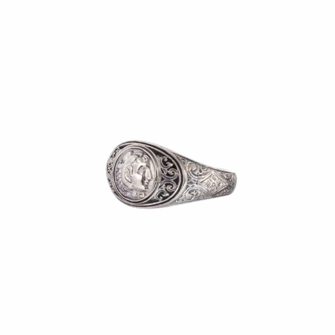 Symbol Ring in Sterling Silver with Alexander the Great - Image 2
