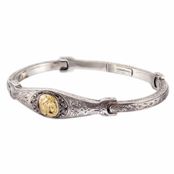 Alexander the Great Symbol Bracelet in 18K Gold and Sterling Silver