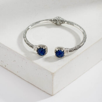 Aegean colors bracelet in Sterling Silver with Doublet Gemstones
