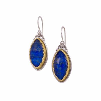Iris Earrings in Sterling Silver with Gold Plated Parts